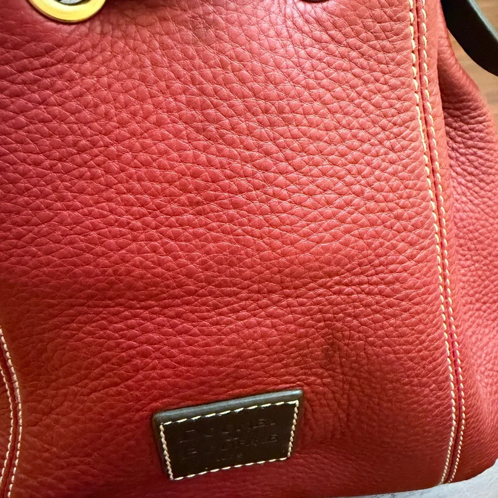Dooney & Bourke Burgundy Leather Shoulder Bag - Picture 7 of 10